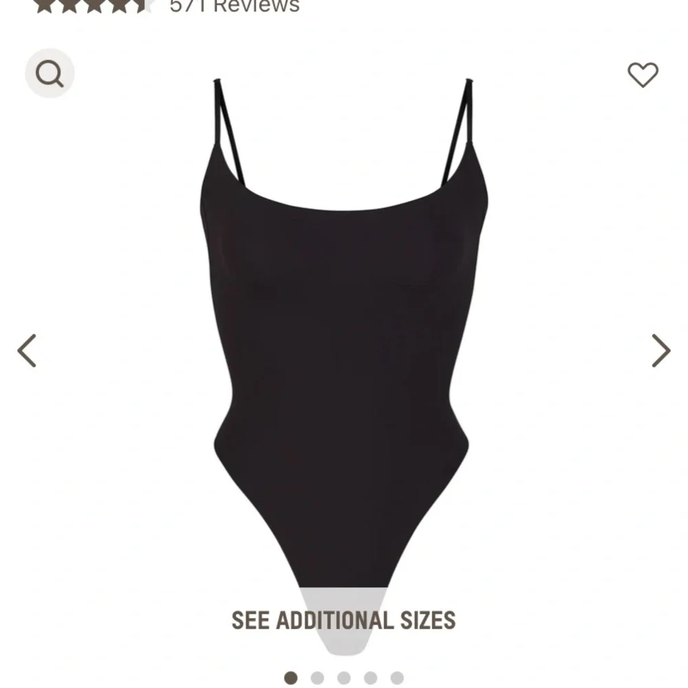 NWOT SKIMS Fits Everybody Cami Bodysuit in Onyx - Picture 4 of 4